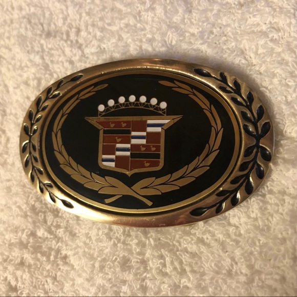 RARE Heritage Cadillac Brass Belt Buckle - Picture 2 of 4